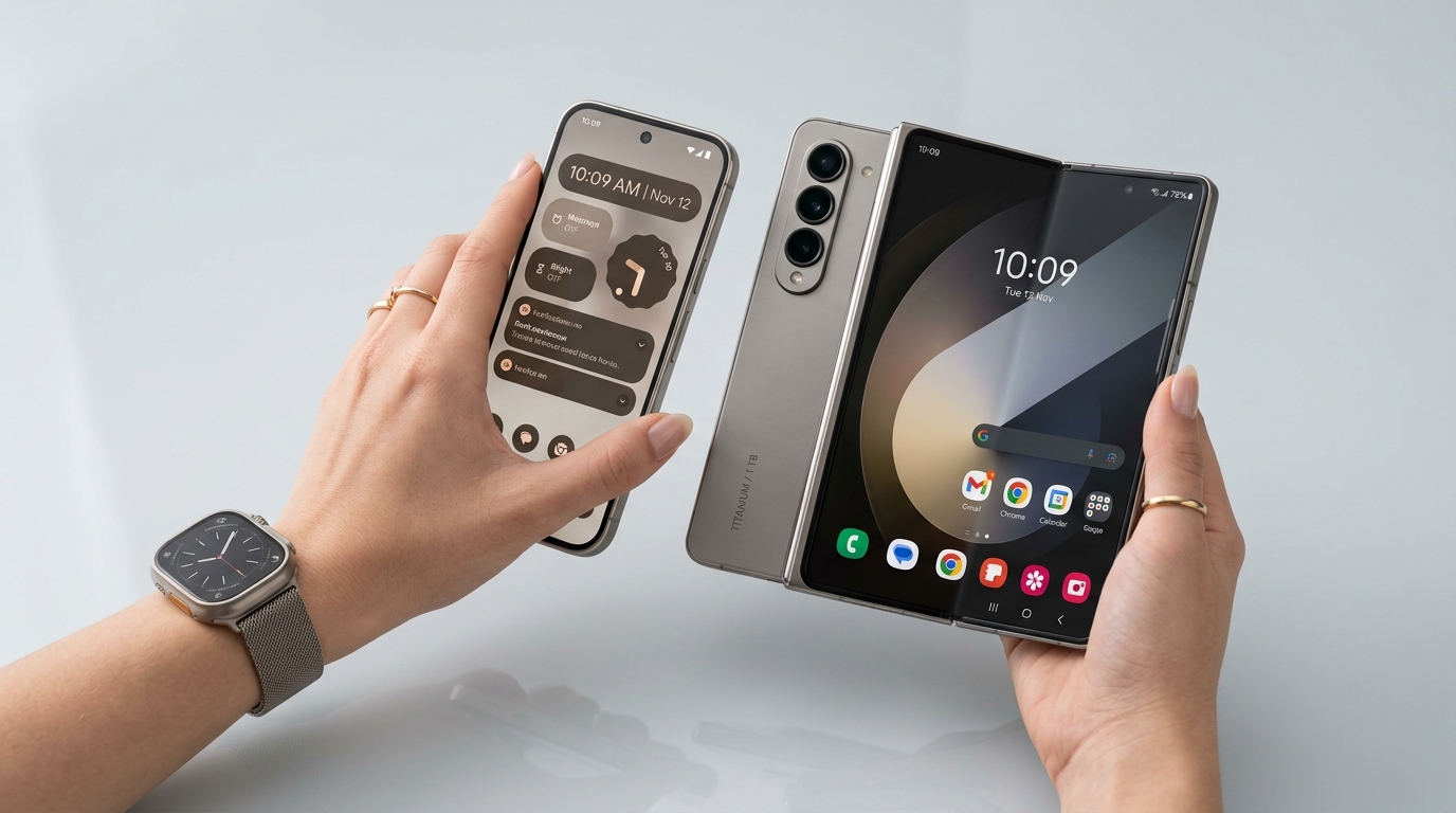 iPhone 16 Pro and Flagship Phones in Hand